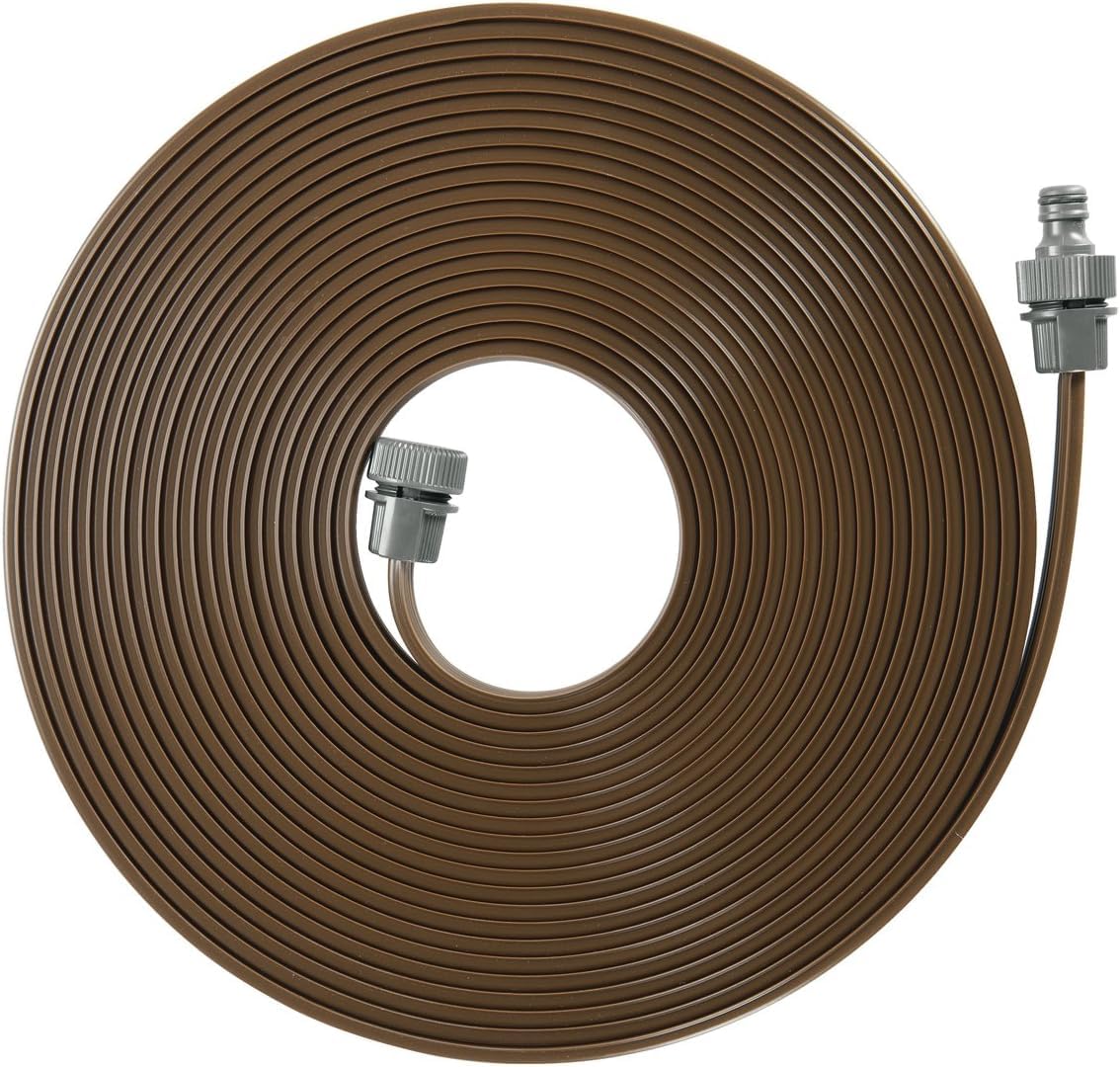 Gardena Sprinkler Hose – 15m Fine Spray Garden Irrigation, Brown