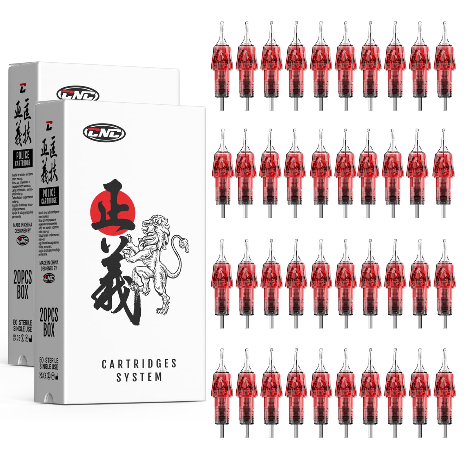 CNC 40Pcs Tattoo Cartridge Needles | Mixed Round Liner 3RL-9RL Set
