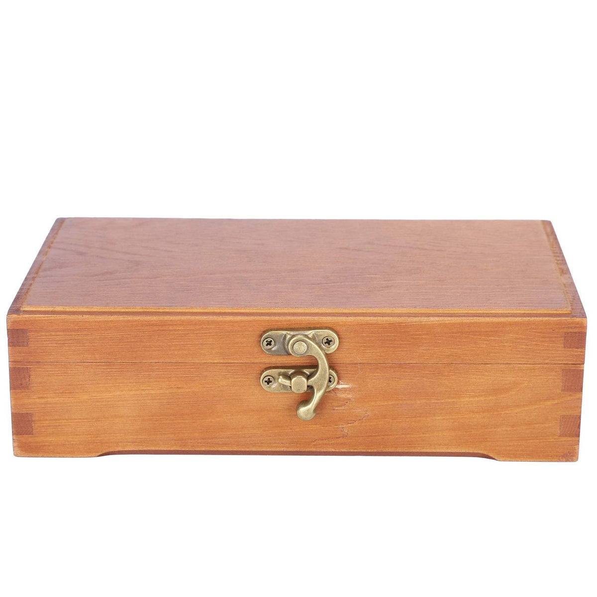 Hztyyier Wooden Pencil Case, Art Supplies Storage Organizer Box, 7.8 x 4.6 x 2.2 inches - image 5
