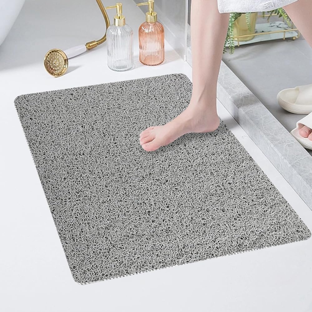 Non-Slip Loofah Shower Mat – 60x80cm Quick-Dry PVC Bath Mat