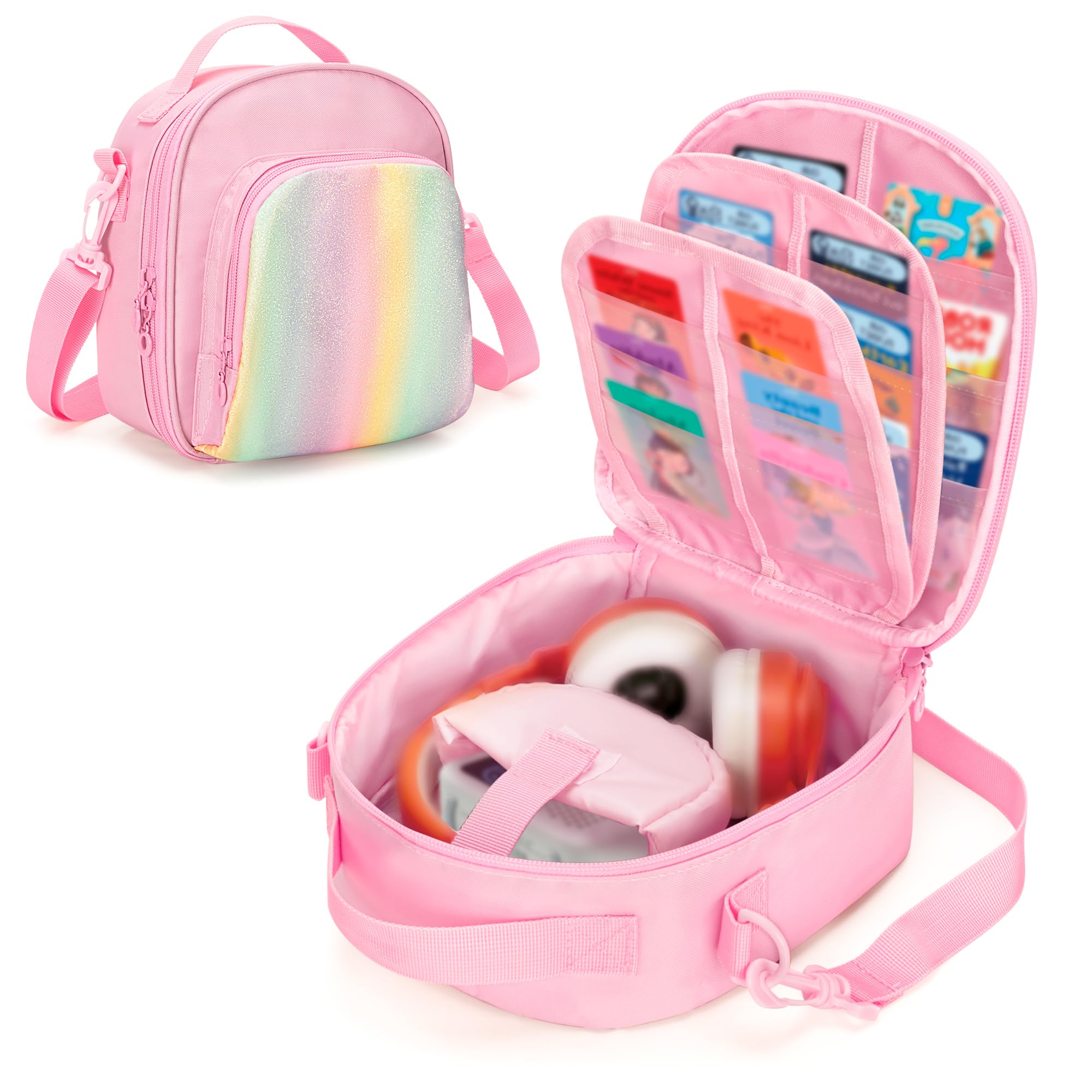 LoDrid Carrying Case for Yoto Mini – Portable Audio Player Bag, Pink