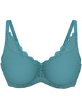 Triumph Amourette W01 Underwire Lace Bra - Quiet Turquoise - 38C