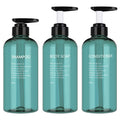 Olyee 3-Pack 500ml Blue Shampoo Bottles | Refillable Pump Soap Dispensers