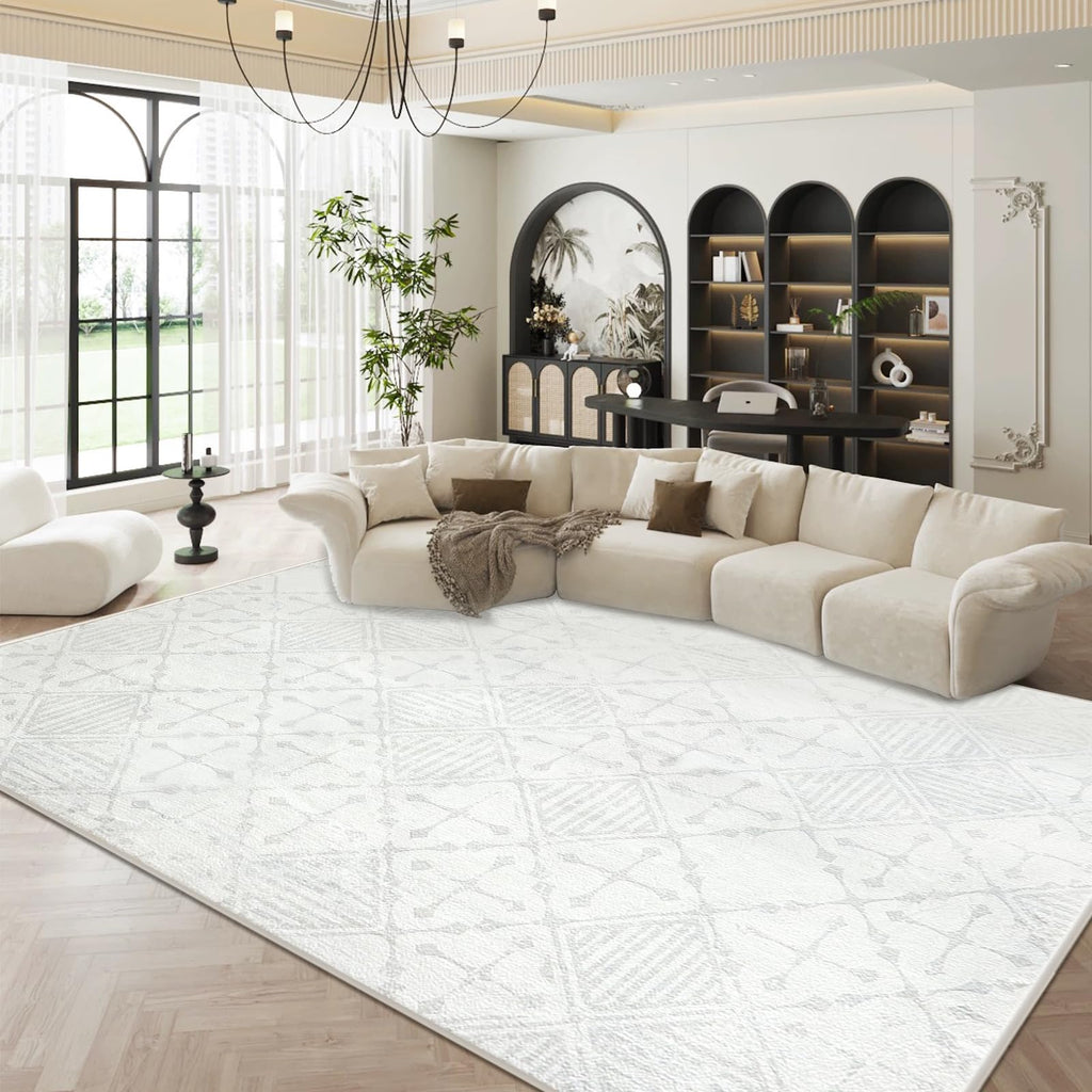 Leesentec Abstract Geometric Area Rug | Non-Slip Modern Carpet, 200x300cm
