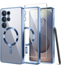 Magnetic Case for Samsung Galaxy S25 Ultra – Clear Blue