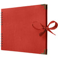 Jolof Store Square Scrapbook Photo Album – 50 Red Pages Hardcover
