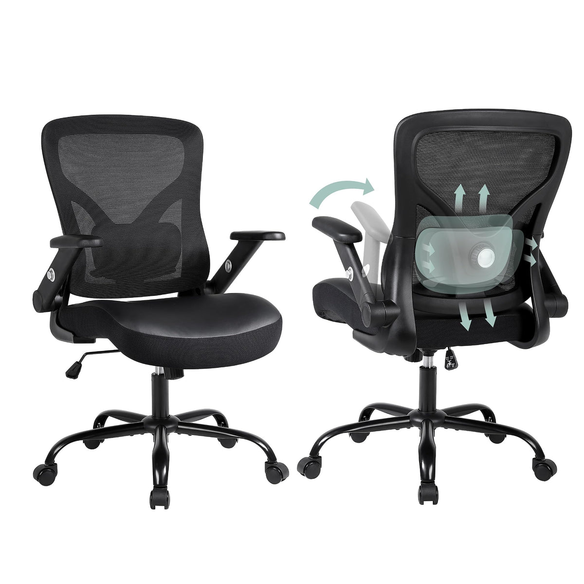 ralex-chair Home Office Chair, Ergonomic Mesh Desk Chair, Black - image 1