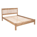 Home Source Corona Double Bed Frame – Solid Pine Wood, Natural Finish