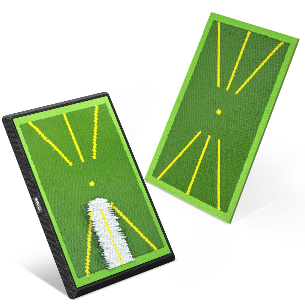 IMAYCC Golf Training Mat – 2-Piece Swing Path Feedback Mat with Rubber Base