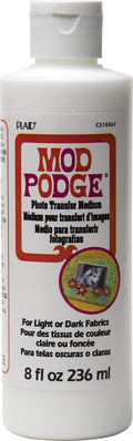 Mod Podge Photo Transfer Medium – Opaque White Gloss Finish, 236 ml