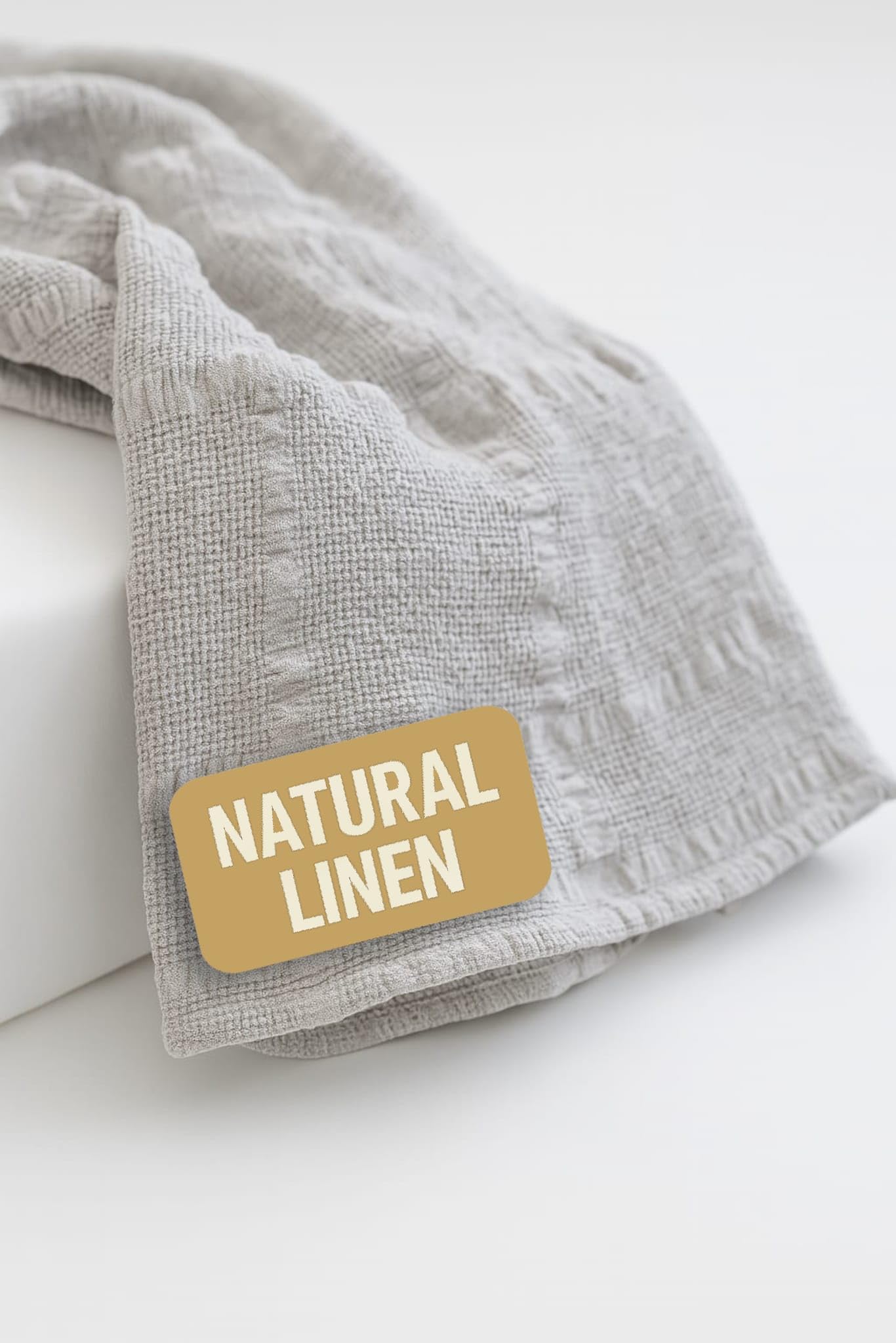 Mira Linen Waffle Bath Towel – 75x125 cm Cotton Blend