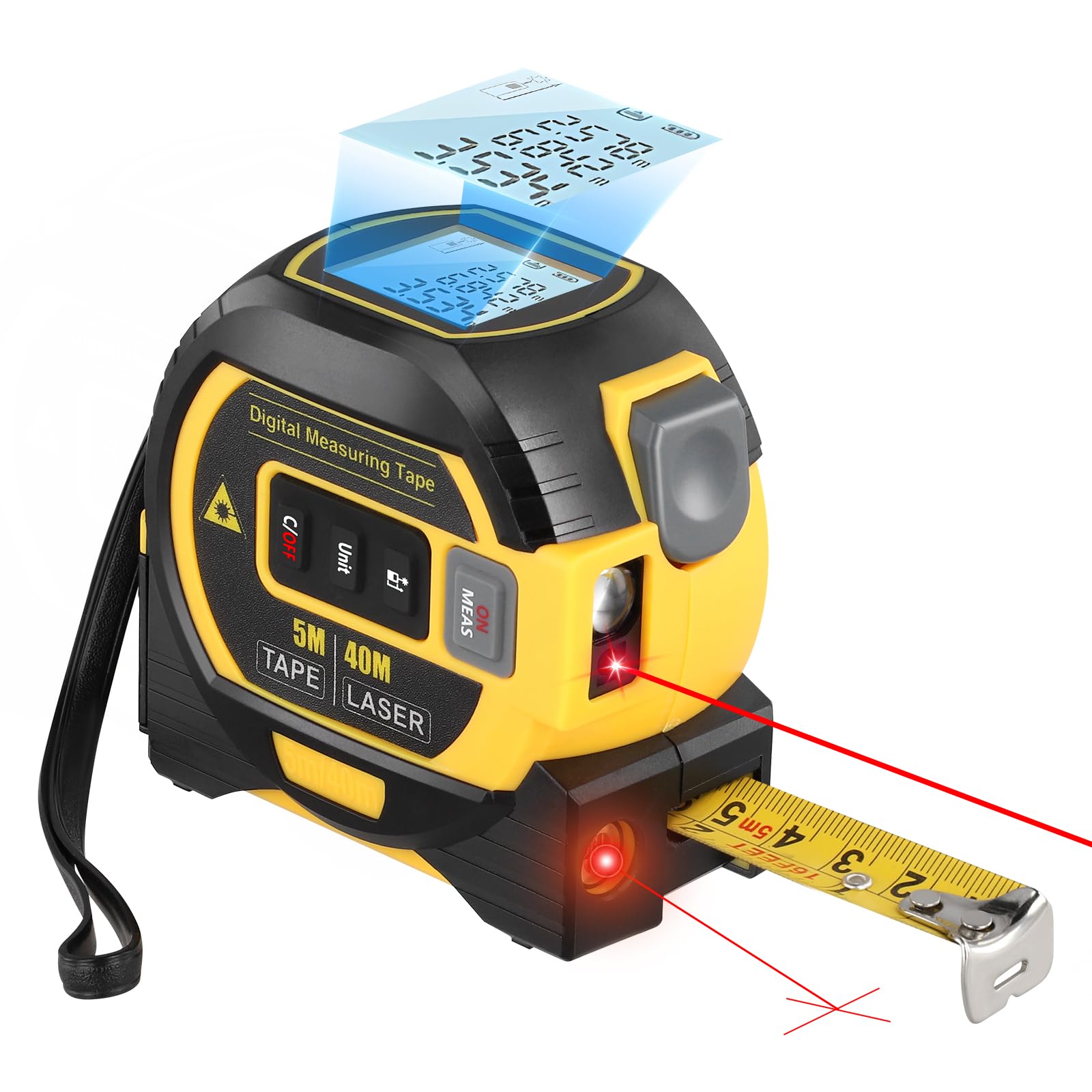 Jolof Store 40M Laser Rangefinder | 3-in-1 Digital Tape Measure & LCD