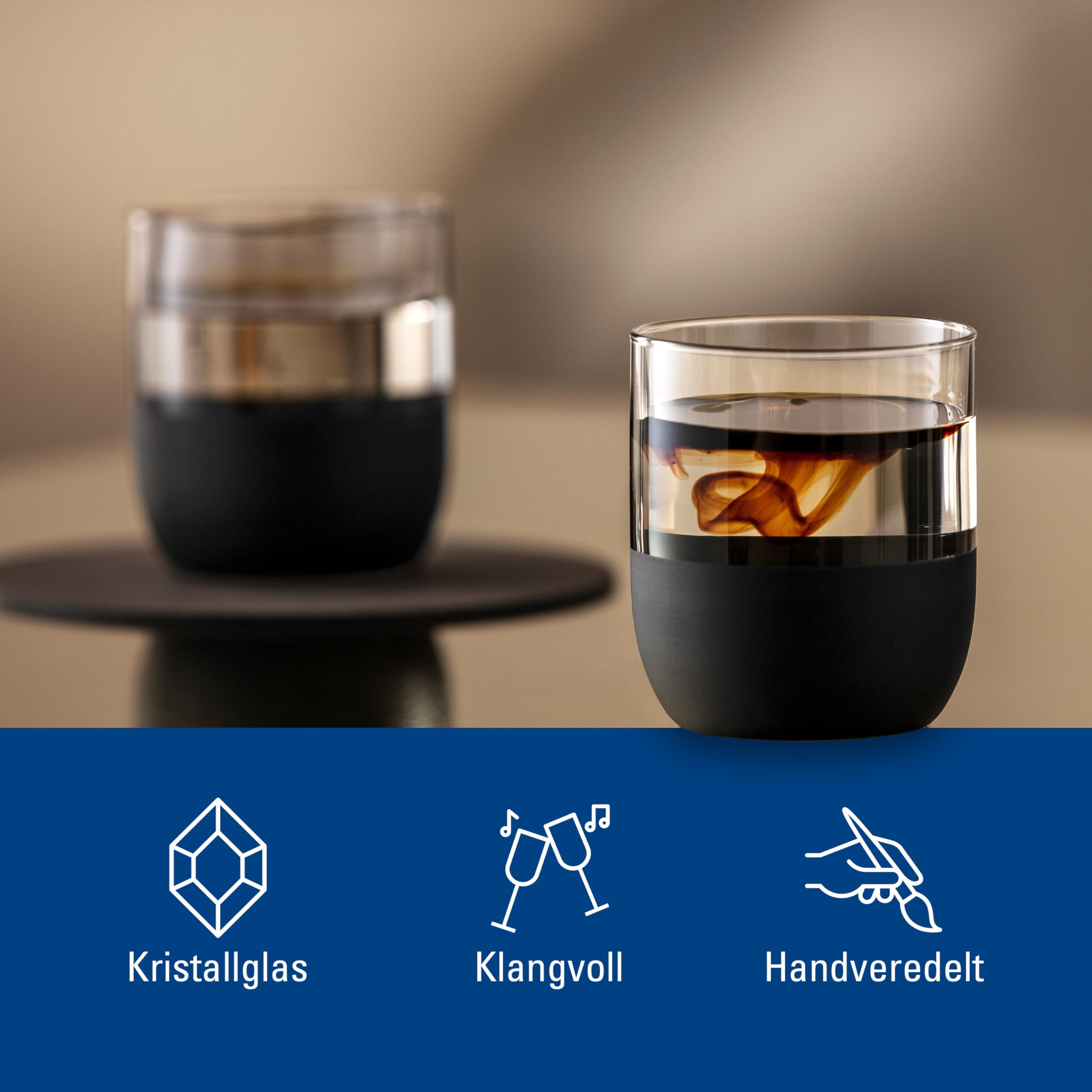 Villeroy & Boch Manufacture Rock Shot Glass Set - 4pc Crystal Glass