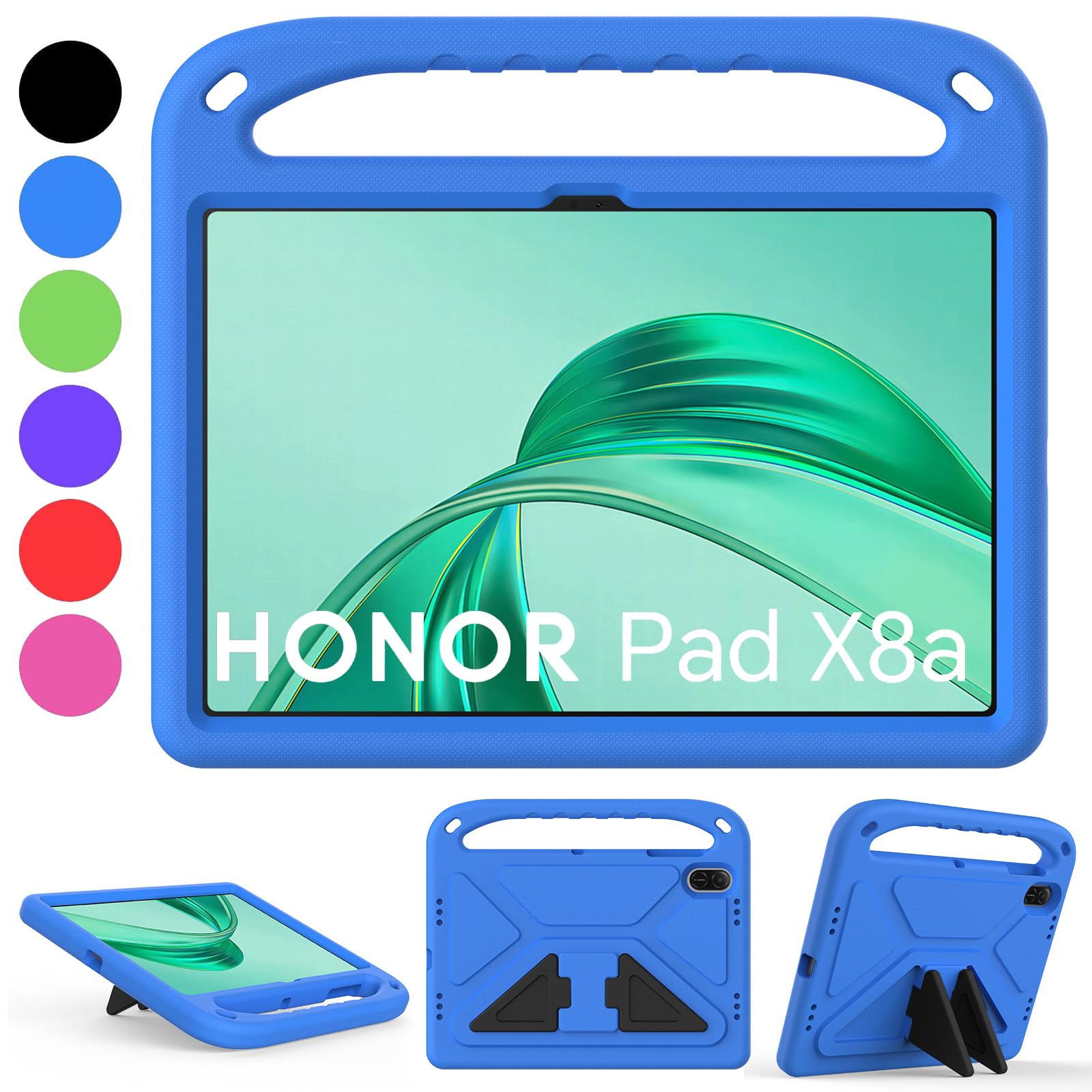 GOZOPO Honor Pad X8a 11 inch Kids Case | Shockproof Handle Stand (Blue)