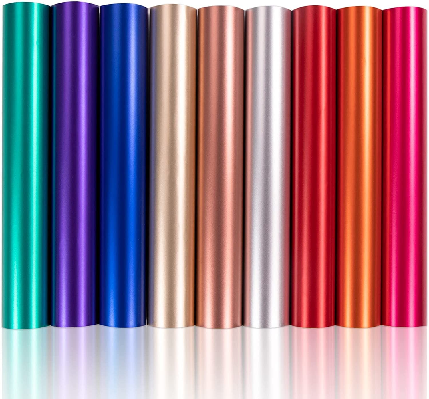 HTVRONT Matte Metallic Permanent Vinyl Sheets - 9 Pack 12x12 for Cricut