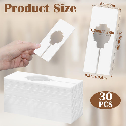 mwellewm 30 PCS Wardrobe Dividers, White Plastic Clothes Divider Shelf, Rail Storage Organiser Hanger Rack Size Tags for Closet Clothing - image 2