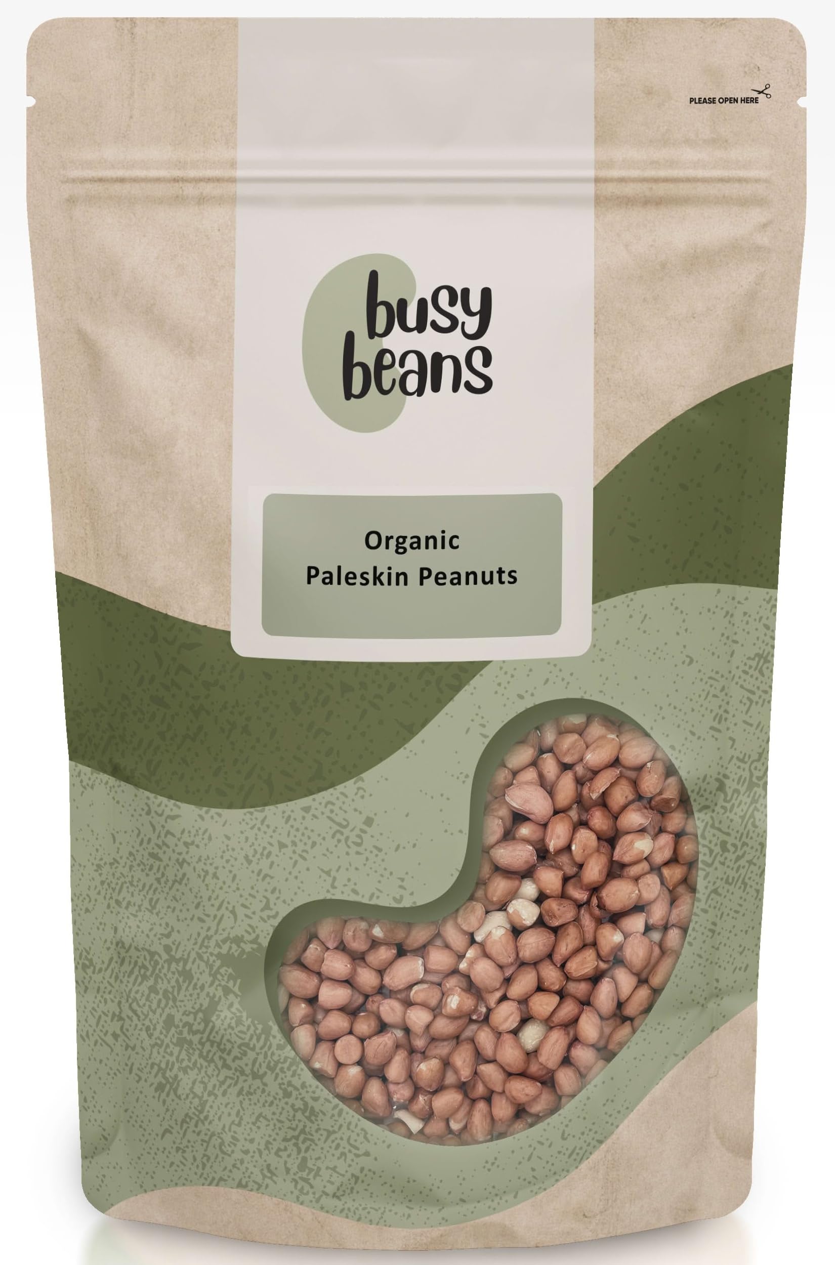 Busy Beans Organic Paleskin Peanuts | Soil Association Certified - 1kg