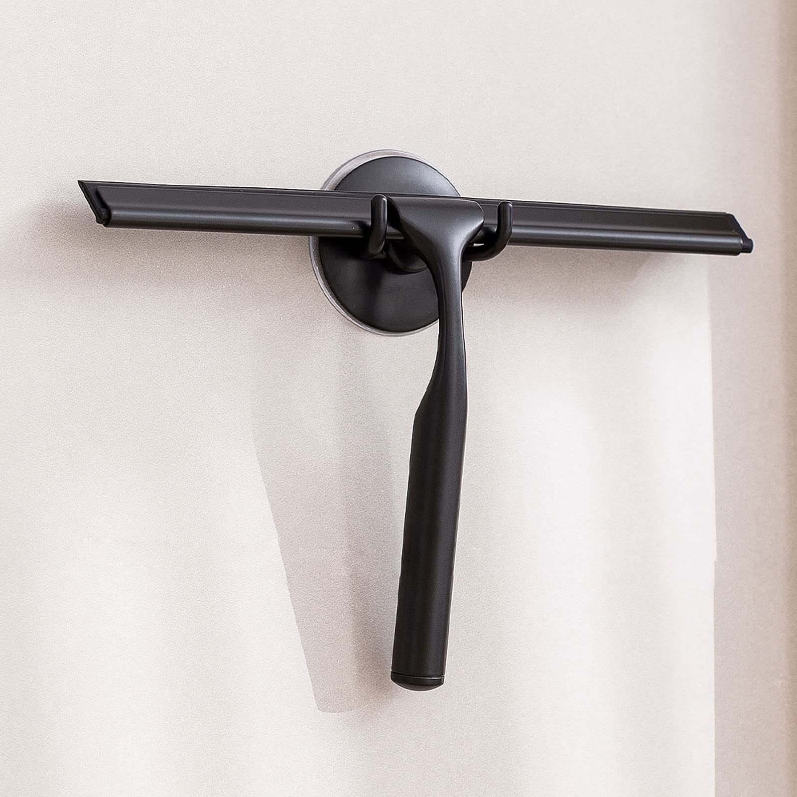 Stainless Steel Shower Squeegee | 10" Black Window Wiper
