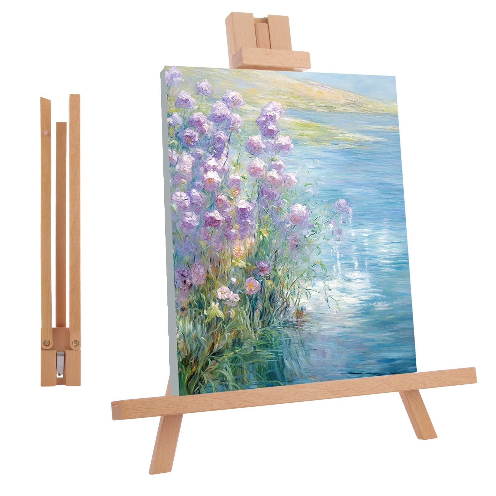 Jolof Store 80cm Beech Wood Tabletop A-Frame Adjustable Art Display Easel