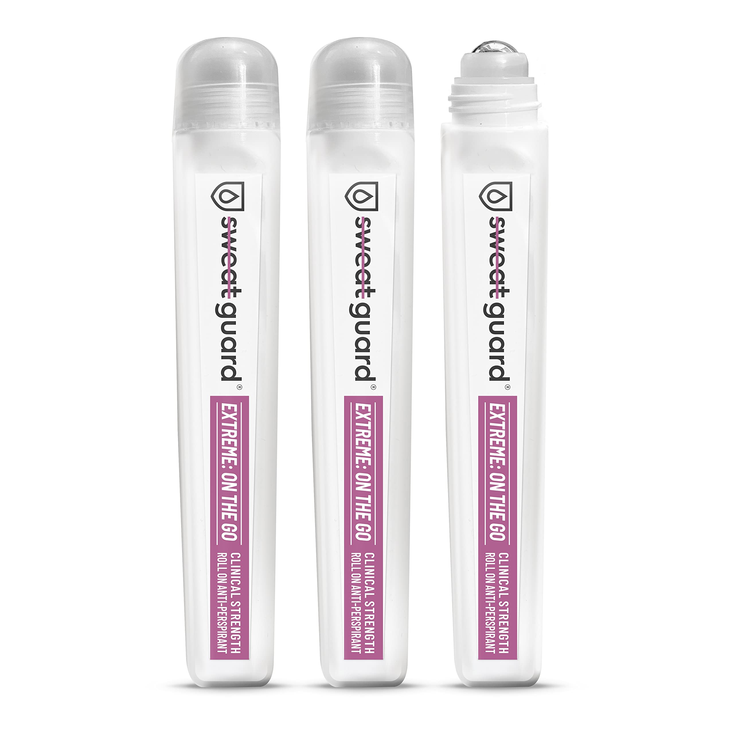 Sweat Guard Extreme Antiperspirant - 3x10ml Coconut Roll On for Hyperhidrosis