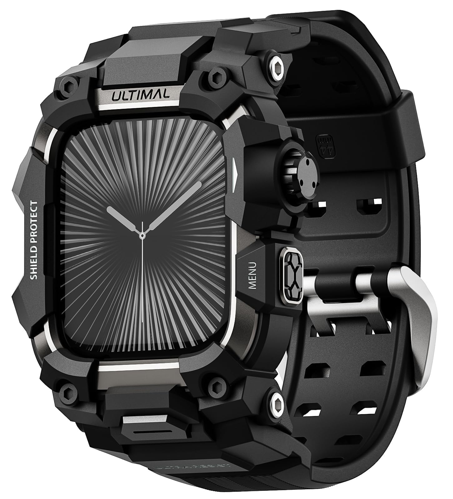 ULTIMAL Rugged Apple Watch Band 46mm - Military Grade Shockproof Case