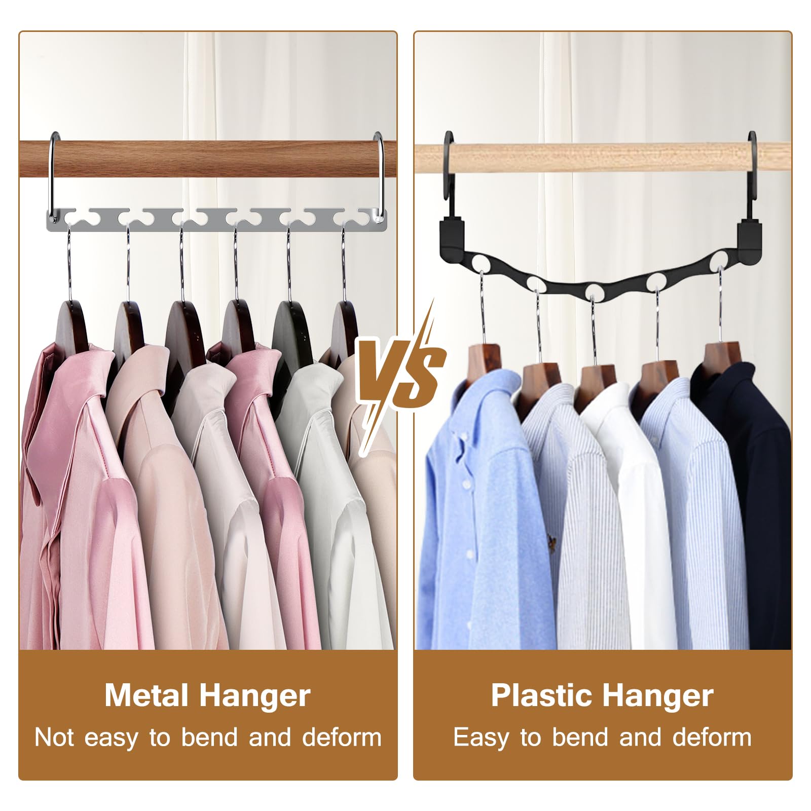 Sindax 20pcs Space Saving Magic Hangers | Stainless Steel Closet Organizer