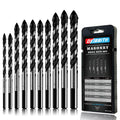 Jolof Store 10pc Masonry Drill Bit Set | YG8 Tungsten Steel | 3mm-12mm