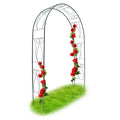 Relaxdays Metal Rose Arch Trellis – 2.3m Powder-Coated Steel Garden Arbour