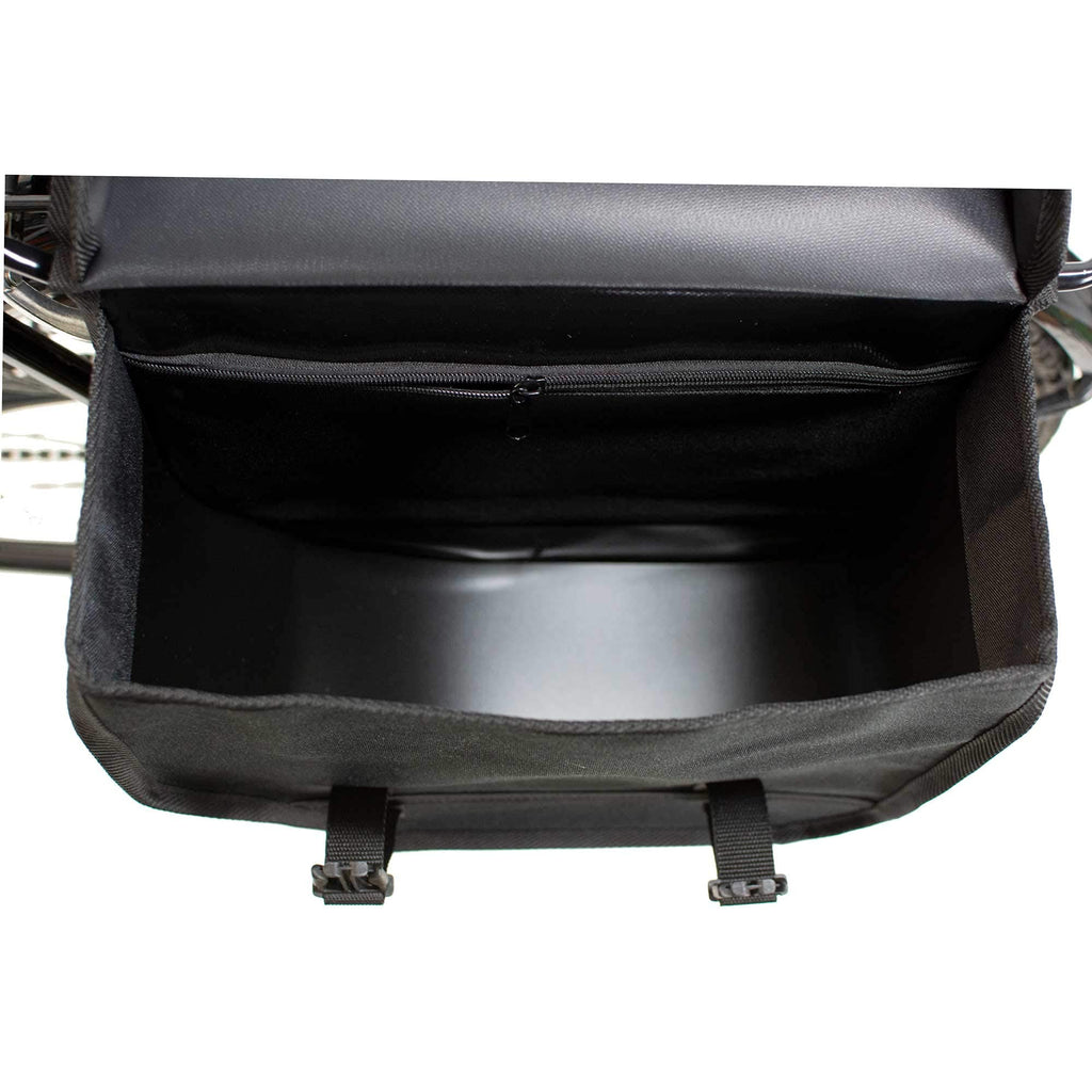 BikyBag Model M | Waterproof Double Bicycle Panniers - Black Rear Rack Bag