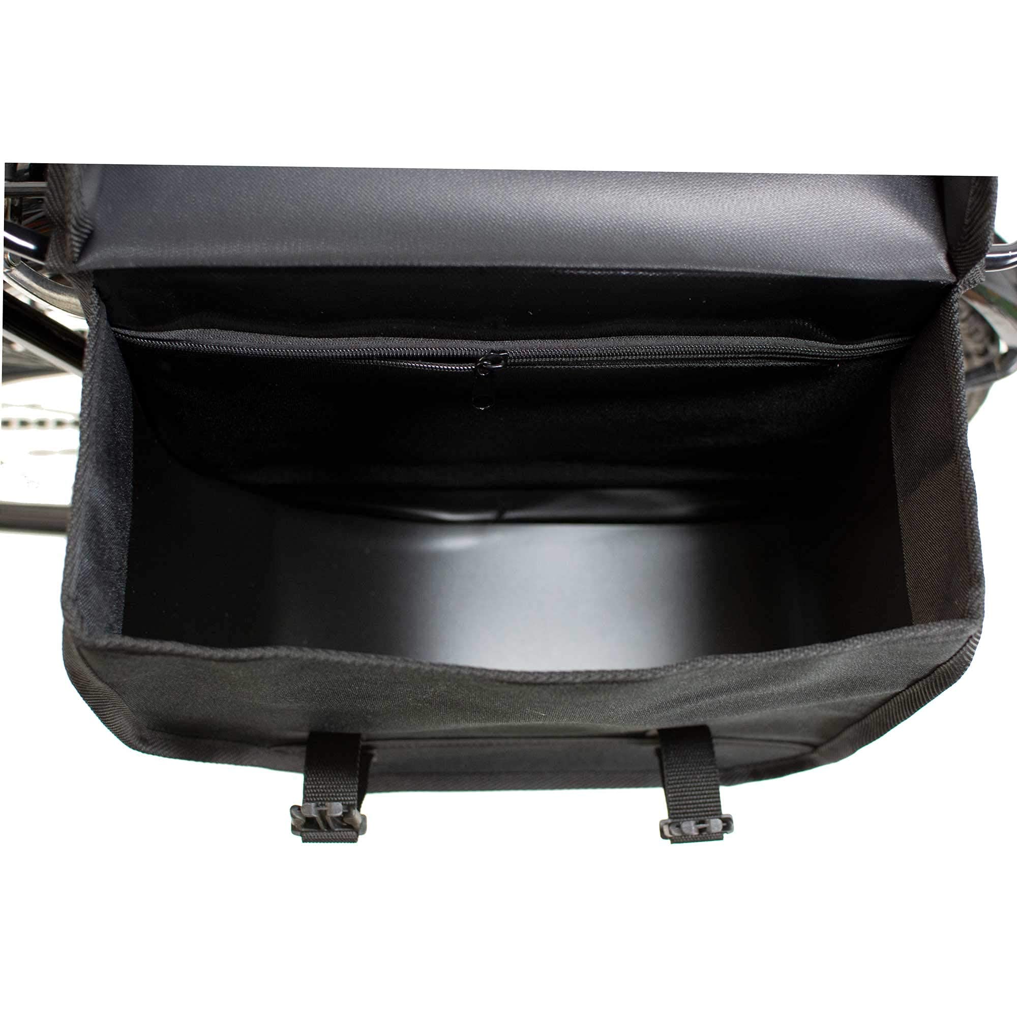 BikyBag Model M | Waterproof Double Bicycle Panniers - Black Rear Rack Bag
