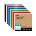 Jolof Store Matte Adhesive Vinyl - Rainbow Sampler for Cricut - 100 Pack