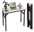 Xyphren Small Folding Desk, No Assembly- 80x40cm Folding Computer Desk, Perfect Office Desk for Small Spaces in Bedroom,Outside - image 1