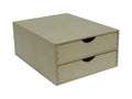 A4 Double Wooden Drawer Chest | Plywood Desk Organizer