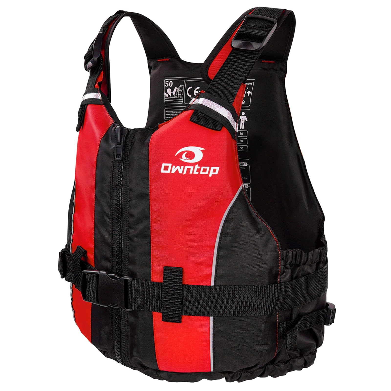 Owntop Buoyancy Aid Vest - Foam Safety Jacket for Kayaking & SUP | Red