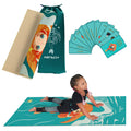 ABTECH Kids Yoga Mat Set with 12 Yoga Cards – Non-Toxic Unicorn Design