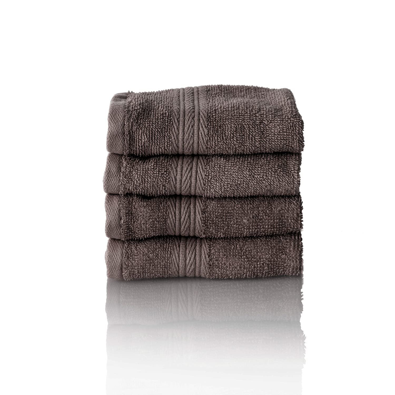 Glart Premium Cotton Guest Towels - 4-Pack, 30x50cm, Anthracite Grey
