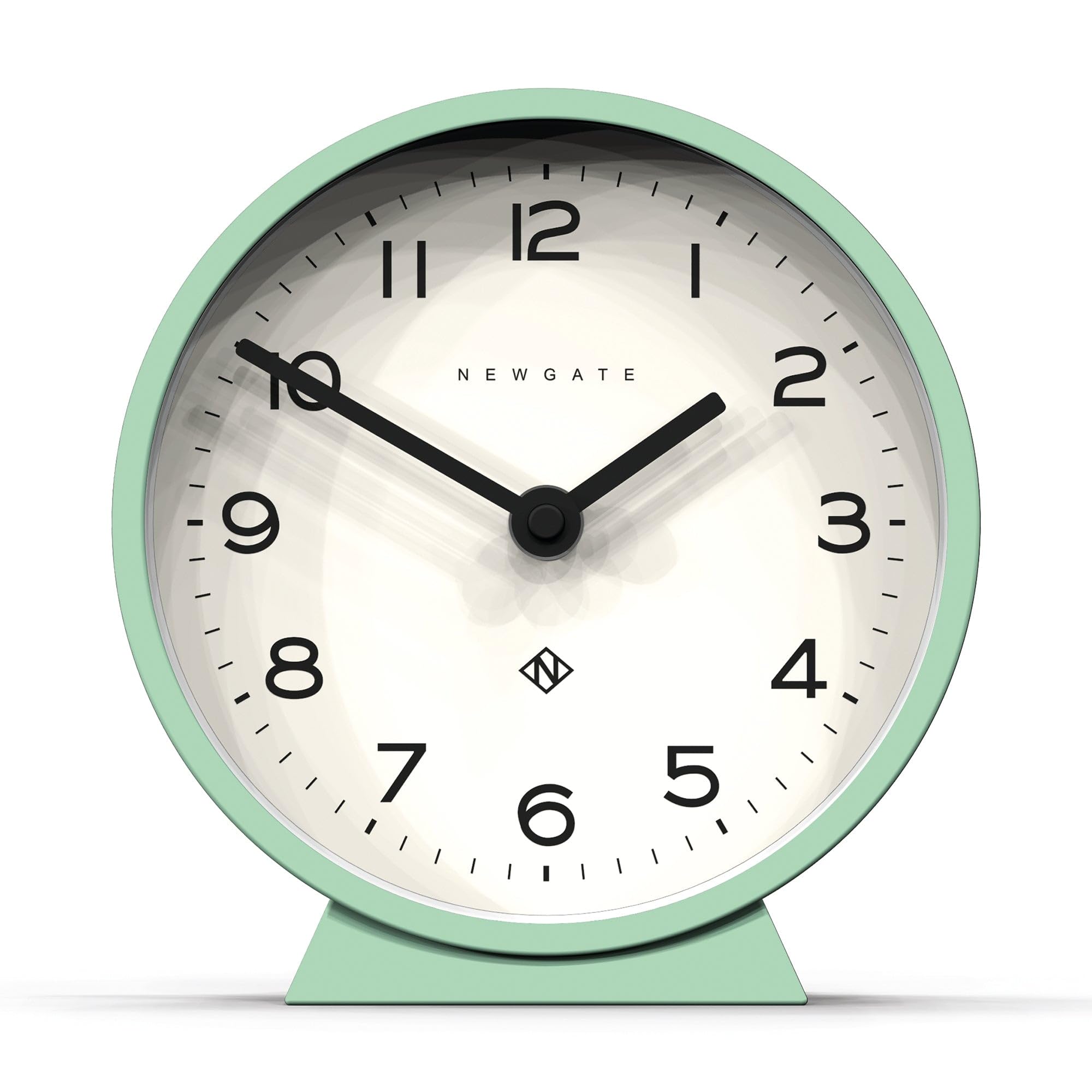Newgate M Mantel Clock | Silent Sweep Non-Ticking Minimalist - Neo Mint