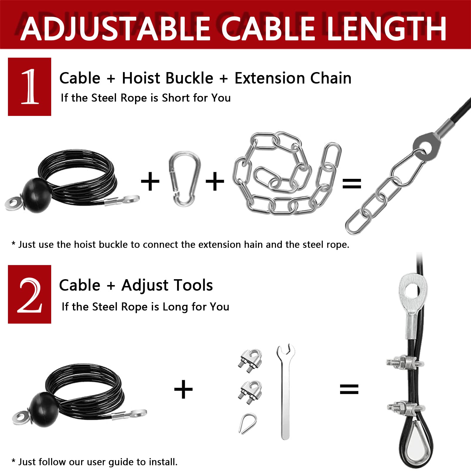 Favuit Cable Pulley System – Home Gym LAT Pull Down Machine Attachment