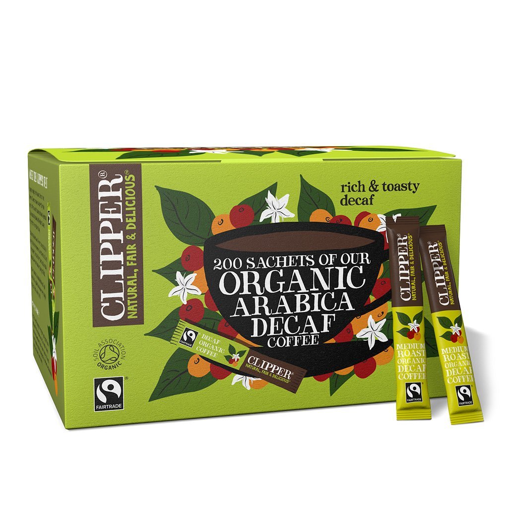 Clipper Organic Decaf Arabica Instant Coffee - 200 Individual Sachets