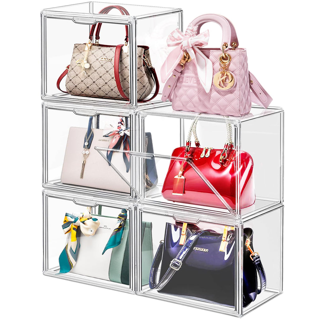 Jolof Store Clear Acrylic Handbag Organizer – 5 Pack Stackable Storage