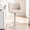 YOUNUOKE Single Bar Stool, Swivel Counter Height Barstool, Khaki - image 1
