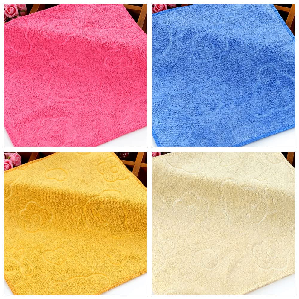 5 Piece Hand Dry Towel Five Colors Small Hand Towels Hanging Loop 25x25cm - image 3