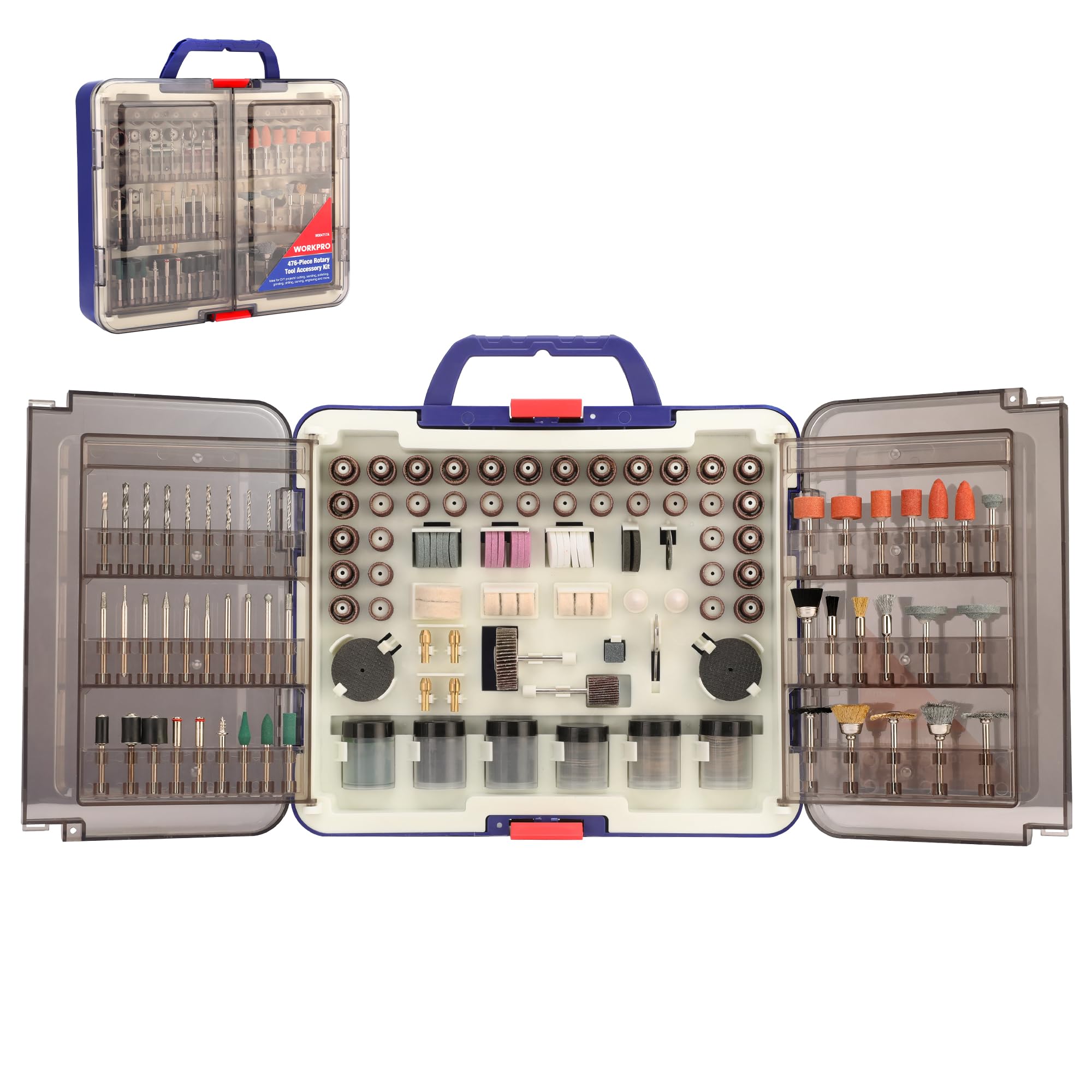 WORKPRO 476-Piece Rotary Tool Accessory Kit | 1/8" Shank Dremel Fits