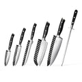 Nuovva 6-Piece High Carbon Stainless Steel Kitchen Knife Set with Sharpener
