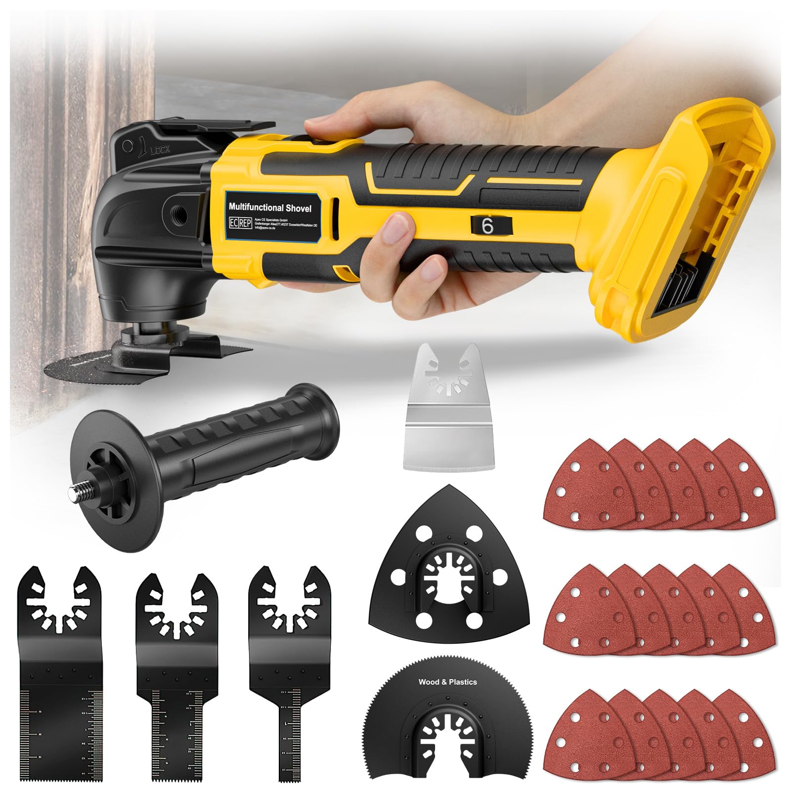 Brushless Cordless Oscillating Multi Tool for Dewalt 20V
