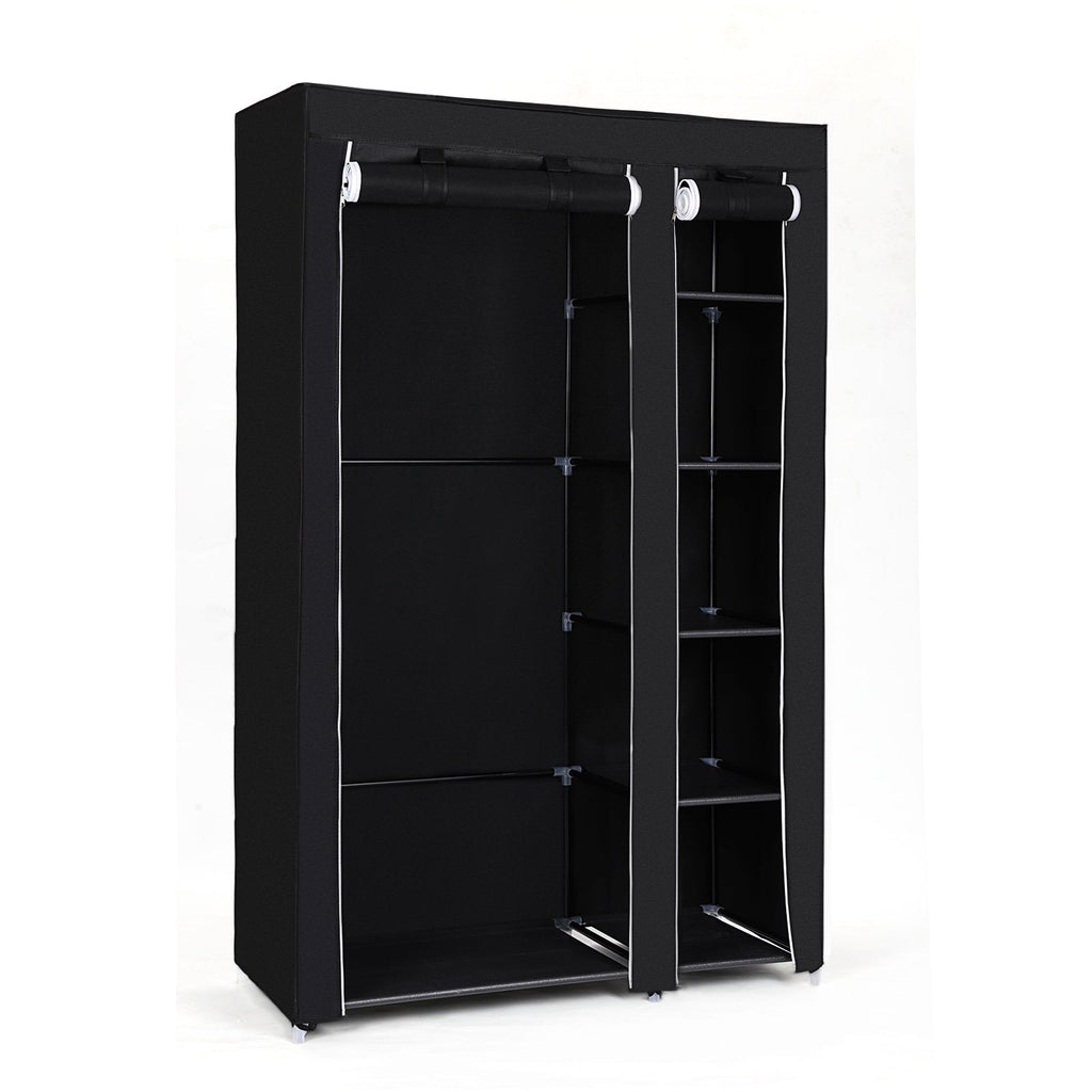 SONGMICS Portable Fabric Wardrobe | Double Clothes Storage Organiser