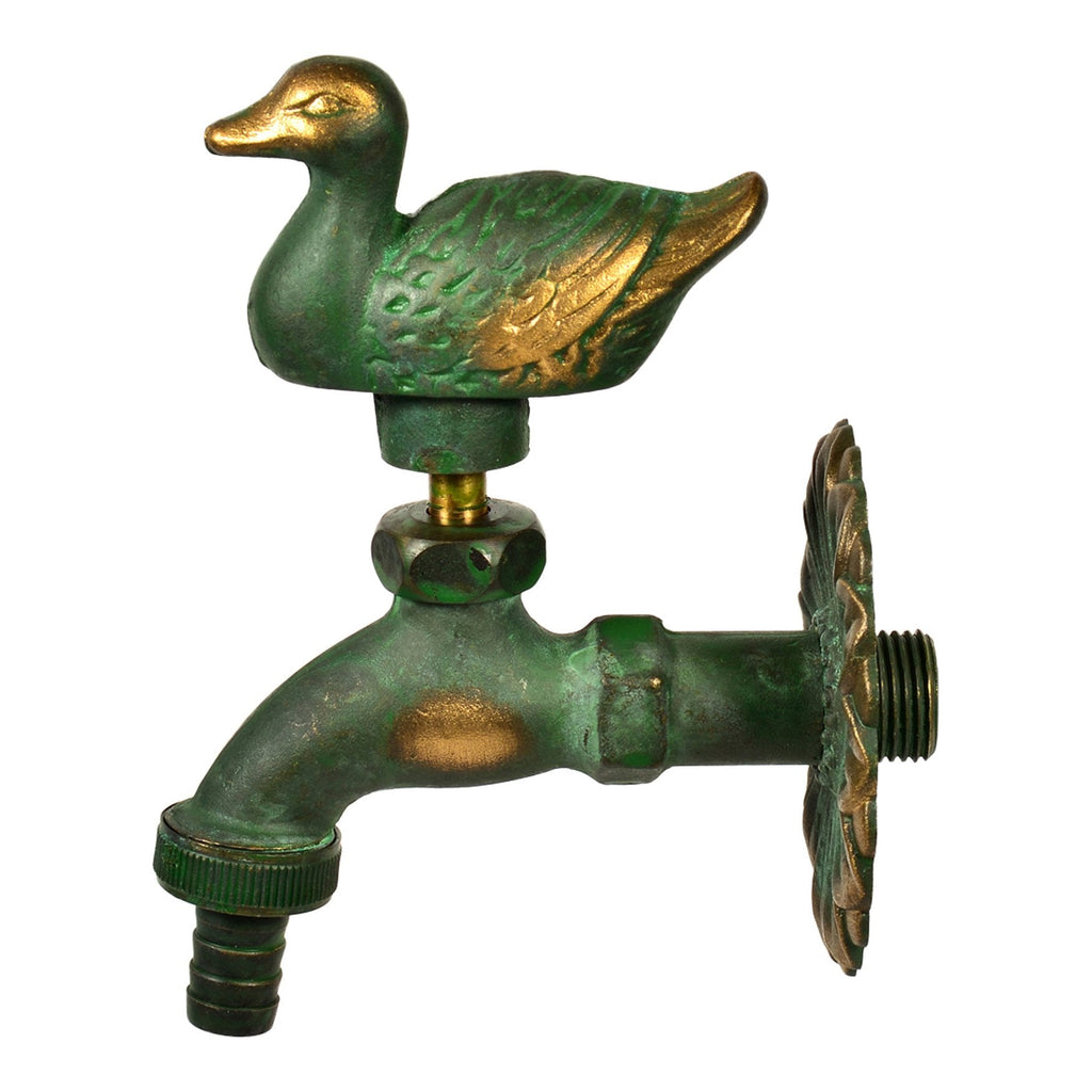 Variosan Retro Garden Tap – Patinated Brass Duck Handle Valve, 1/2"