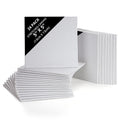 Belle Vous 24 Pack Blank Canvas Boards – 5x5 Inch Cotton Painting Panels