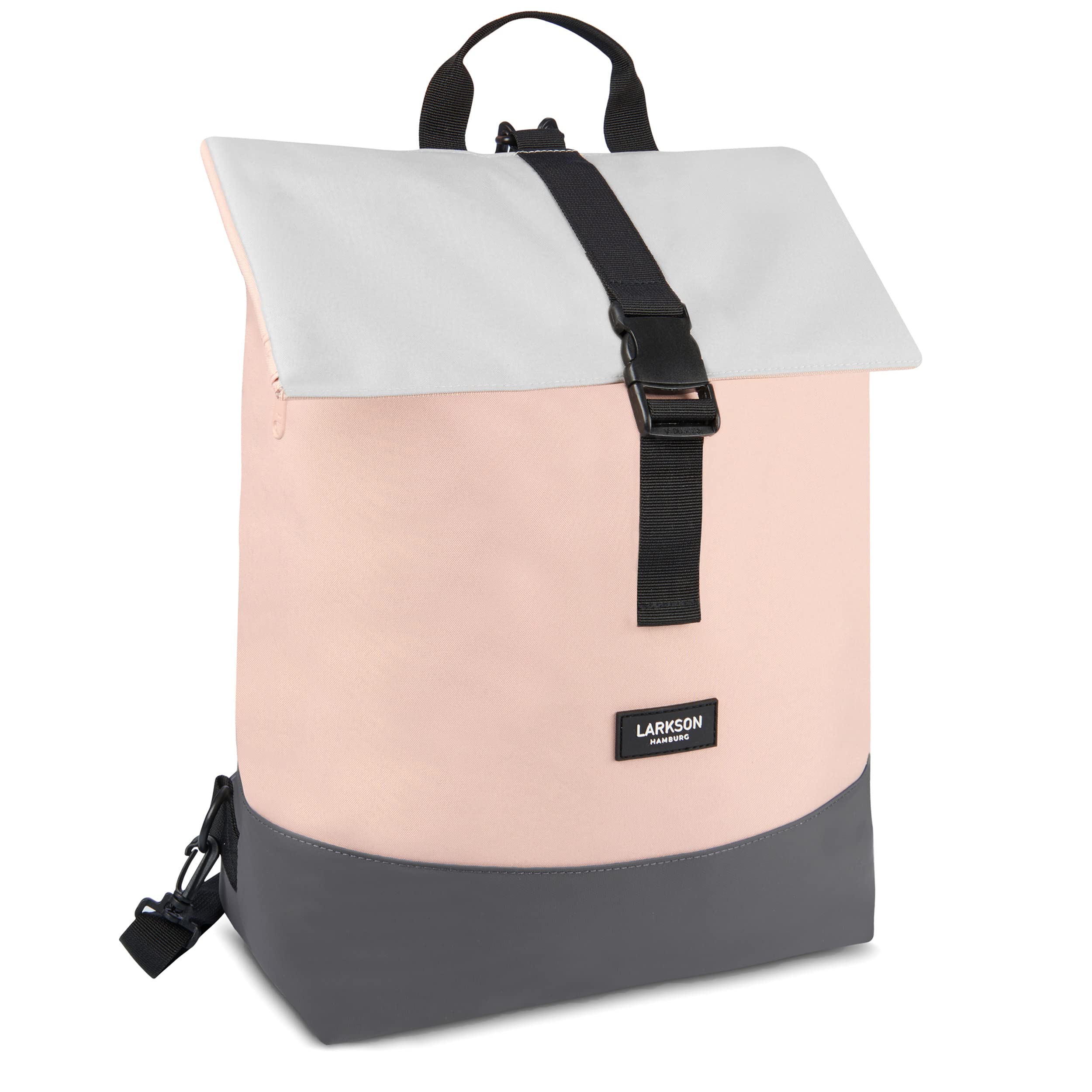 LARKSON Tammo 2-in-1 Bike Pannier Bag & Backpack - Grey Recycled PET