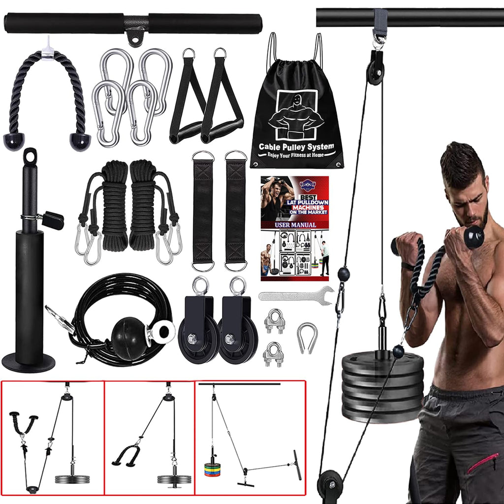 Cable Pulley System - Home Gym LAT Pull Down Strength Equipment